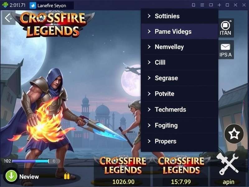 CrossFire Legends Mod Menu APK इंटरफेस