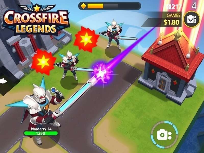 CrossFire Legends iOS gameplay screenshot showing intense combat on a mobile device