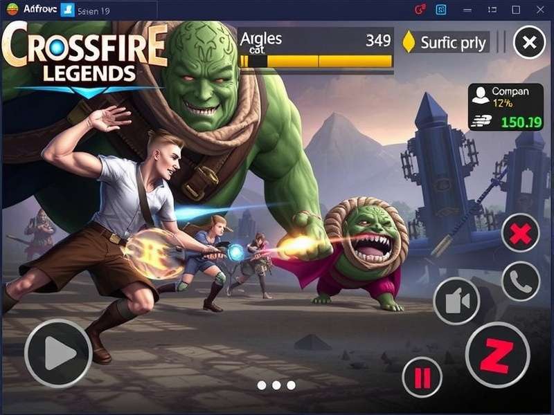 CrossFire Legends gameplay on Android mobile device showing action shooter interface