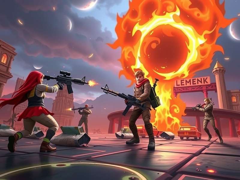 CrossFire Legends Indian gaming squad tactical team holding rifles in neon-lit arena