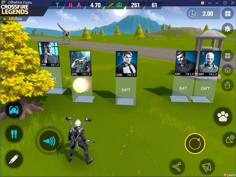 Crossfire Legends gameplay on mobile screen showing online battle arena