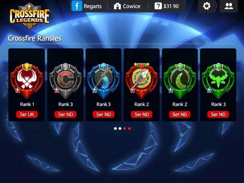 Crossfire Legends Ranked Match gameplay with tactical interface showing rank progression
