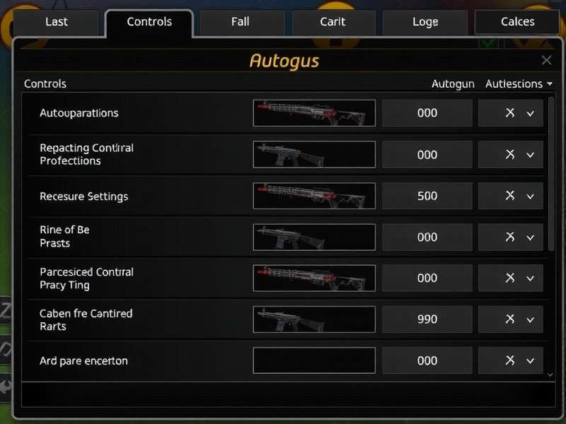 Crossfire Legends autogun controls settings layout for Indian pro players showing sensitivity and button placement